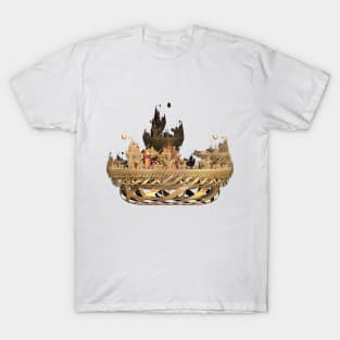 Golden Fractal Fantasy Castle T-Shirt